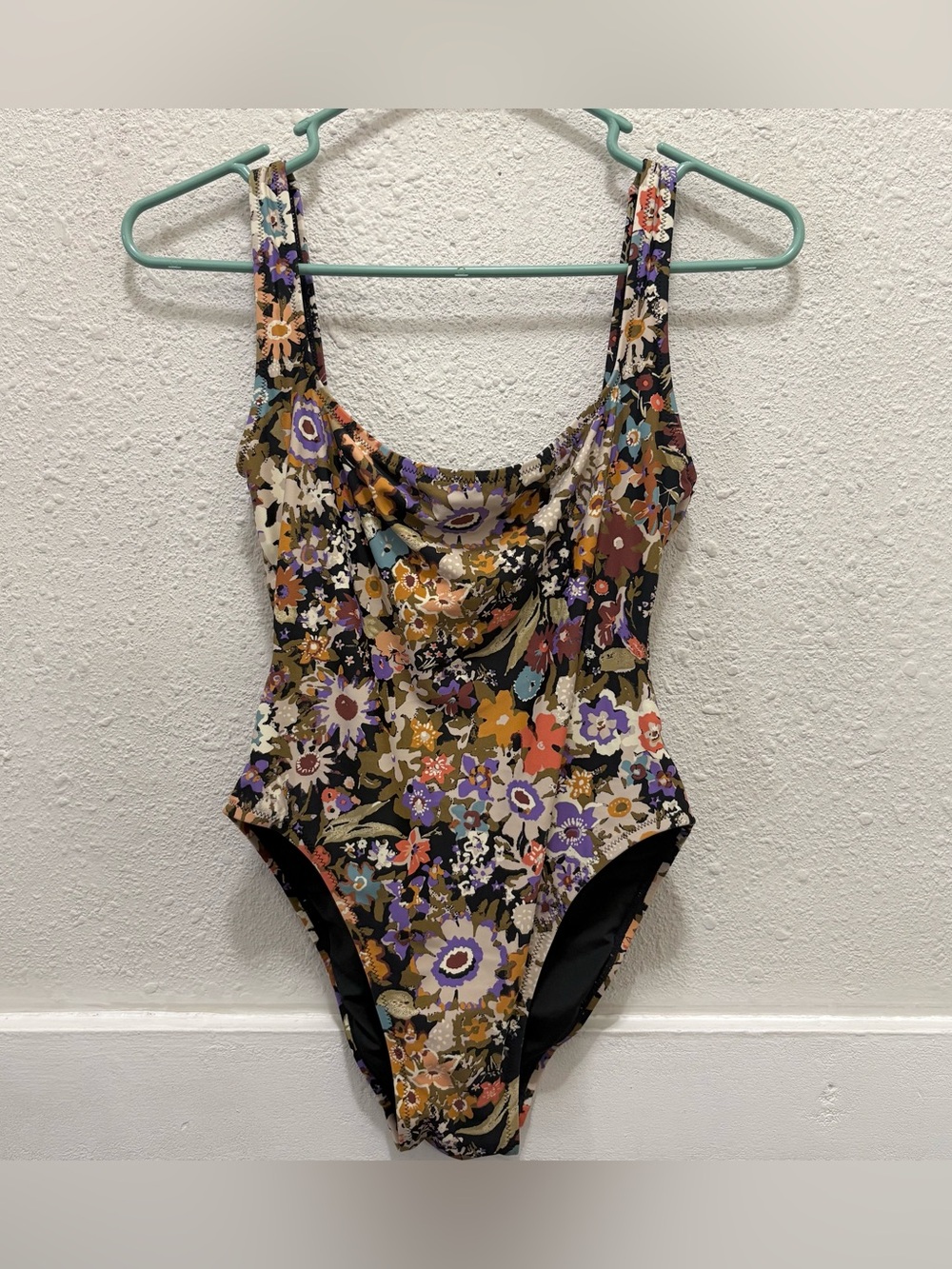 MadeWell Second Wave Square Neck One Piece Swimsuit in Wild Garden Floral XS